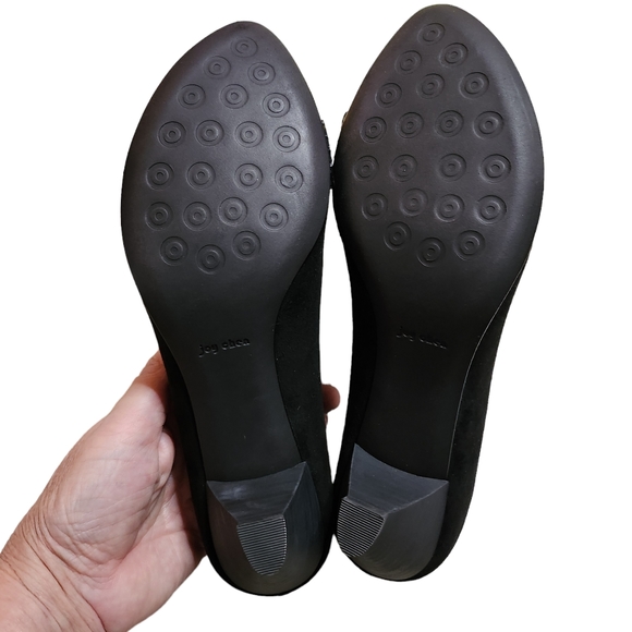 Vintage Joy Chen Venus Women's Black Suede Heels w/Box and Dust Bag Size 8.5 - Picture 8 of 10